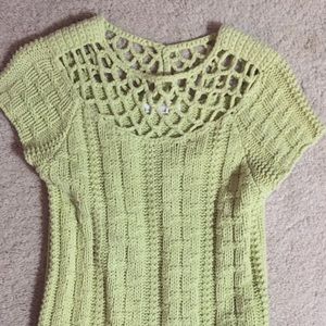 Mint green short sleeve sweater